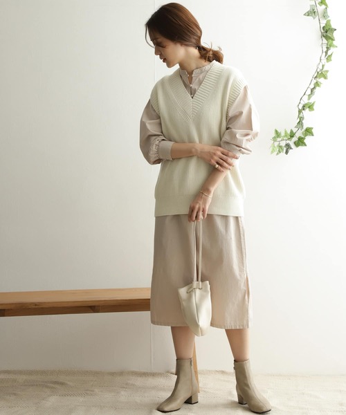 【アーバンリサーチ】リネンコットンVネックニットベスト URBAN RESEARCH｜リネンコットンVネックニットベスト | Rakuten