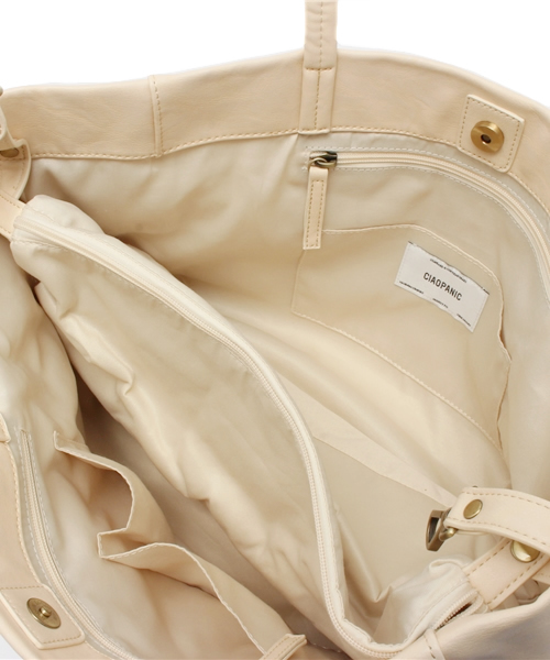 CIAOPANIC（チャオパニック）の「【Ciaopanic】2WAY FAKE LETHEARトートBAG（トートバッグ・レディース・ブラウン/キャメル/ブラック/オフホワイト/ブルー・FREE）」の12枚目の写真