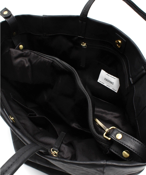 CIAOPANIC（チャオパニック）の「【Ciaopanic】2WAY FAKE LETHEARトートBAG（トートバッグ・レディース・ブラウン/キャメル/ブラック/オフホワイト/ブルー・FREE）」の14枚目の写真