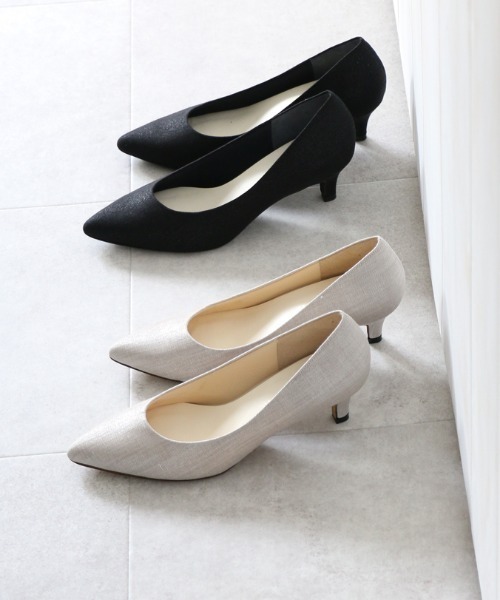 JELLY BEANS（ジェリービーンズ）の「ポインテッドヒールパンプス【Made in Japan】<ふわさら>＜痛くない＞＜疲れない＞(113-38603)JELLY BEANS(ジェリービーンズ)（パンプス・レディース・ブラック系その他/グレー/ベージュ/ブラック/ワイン/ベージュ系その他/グレー系1/ブラック系1/カーキ/アイボリー・23/24/25/22/25.5/22.5/24.5/23.5/21.5）」の6枚目の写真