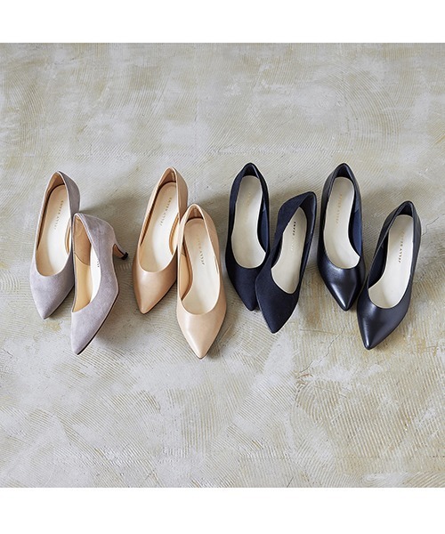 ポインテッドヒールパンプス【Made in Japan】<ふわさら>(113-38603)JELLY BEANS(ジェリービーンズ)（パンプス）｜JELLY BEANS（ジェリービーンズ）