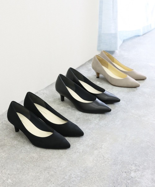 ポインテッドヒールパンプス【Made in Japan】<ふわさら>(113-38603)JELLY BEANS(ジェリービーンズ)（パンプス）｜JELLY BEANS（ジェリービーンズ）