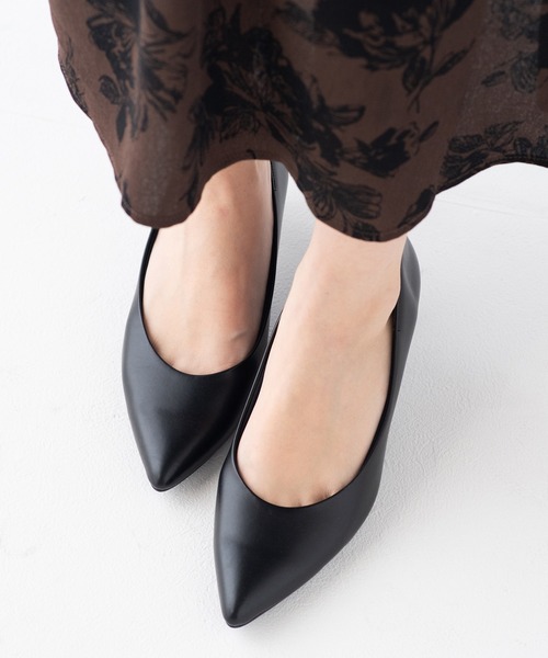 ポインテッドヒールパンプス【Made in Japan】<ふわさら>(113-38603)JELLY BEANS(ジェリービーンズ)（パンプス）｜JELLY BEANS（ジェリービーンズ）