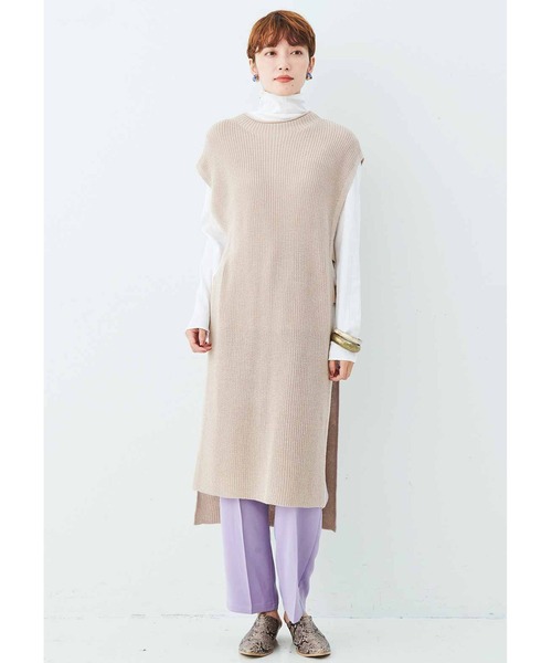 MEDE19F（メデジュウキュウ）の「ＭＥＤＥ１９Ｆ　ロングニットベスト（ニット/セーター・レディース・グリーン系その他/ベージュ・MEDIUM/LARGE/X-LARGE/XX-LARGE）」の20枚目の写真