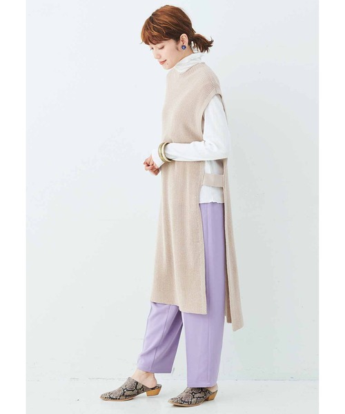 MEDE19F（メデジュウキュウ）の「ＭＥＤＥ１９Ｆ　ロングニットベスト（ニット/セーター・レディース・グリーン系その他/ベージュ・MEDIUM/LARGE/X-LARGE/XX-LARGE）」の17枚目の写真