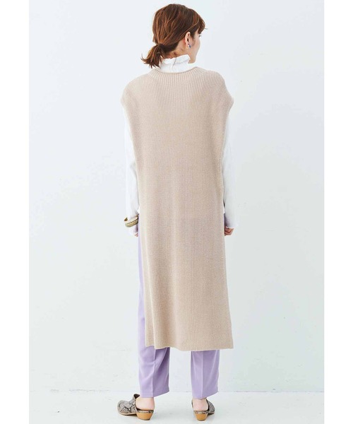 MEDE19F（メデジュウキュウ）の「ＭＥＤＥ１９Ｆ　ロングニットベスト（ニット/セーター・レディース・グリーン系その他/ベージュ・MEDIUM/LARGE/X-LARGE/XX-LARGE）」の12枚目の写真