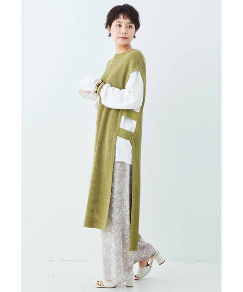 MEDE19F（メデジュウキュウ）の「ＭＥＤＥ１９Ｆ　ロングニットベスト（ニット/セーター・レディース・グリーン系その他/ベージュ・MEDIUM/LARGE/X-LARGE/XX-LARGE）」の15枚目の写真