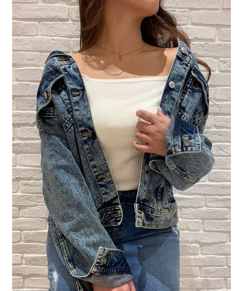 DURAS（デュラス）の「デニムジャケット（デニムジャケット・レディース・ブラック/インディゴブルー・FREE）」の10枚目の写真