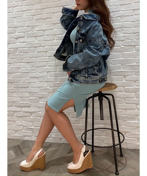 DURAS（デュラス）の「デニムジャケット（デニムジャケット・レディース・ブラック/インディゴブルー・FREE）」の6枚目の写真