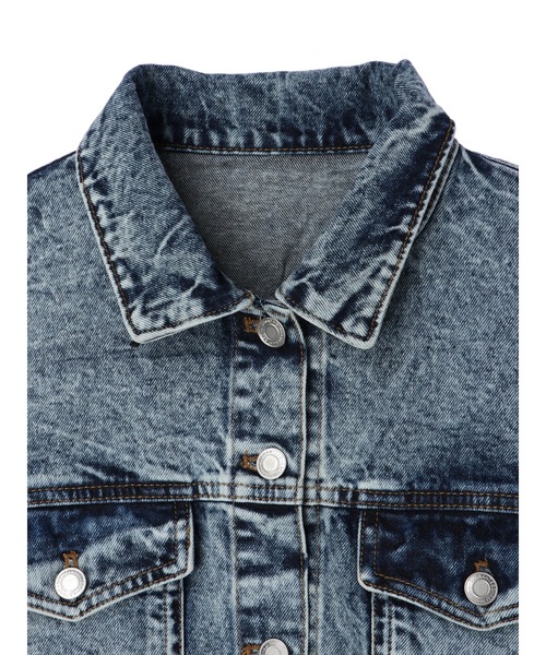 DURAS（デュラス）の「デニムジャケット（デニムジャケット・レディース・ブラック/インディゴブルー・FREE）」の4枚目の写真
