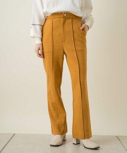 Kastane(カスタネ)の「【Thank Mat'l.】リサイクルポンチフレアスラックス(スラックス・レディース・オレンジ/インディゴブルー/キナリ・1/2)」の4枚目の写真