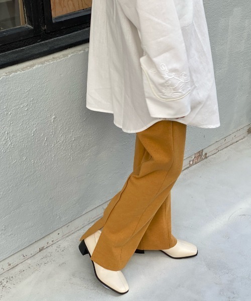 Kastane(カスタネ)の「【Thank Mat'l.】リサイクルポンチフレアスラックス(スラックス・レディース・オレンジ/インディゴブルー/キナリ・1/2)」の22枚目の写真