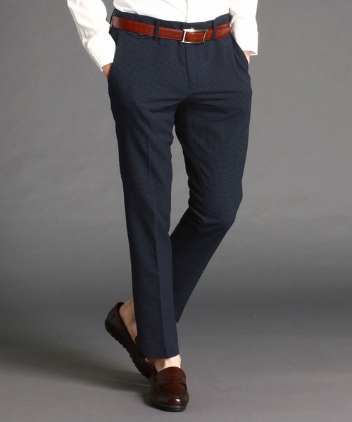 MONSIEUR NICOLE（ムッシュニコル）の「ストレッチサッカースラックス（スラックス・メンズ・ブラック/グレー/ライトグレー/ネイビー・SMALL/MEDIUM/LARGE/X-LARGE）」の4枚目の写真