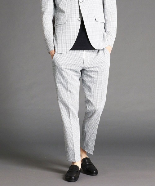 MONSIEUR NICOLE（ムッシュニコル）の「ストレッチサッカースラックス（スラックス・メンズ・ブラック/グレー/ライトグレー/ネイビー・SMALL/MEDIUM/LARGE/X-LARGE）」の2枚目の写真