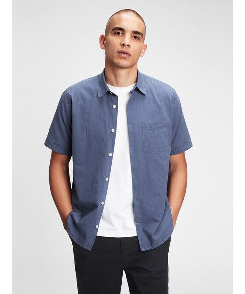 GAP（ギャップ）の「リネンコットン シャツ（シャツ/ブラウス・メンズ・ホワイト/ブルー/その他/その他2・M/L/S/XS/XL）」の3枚目の写真