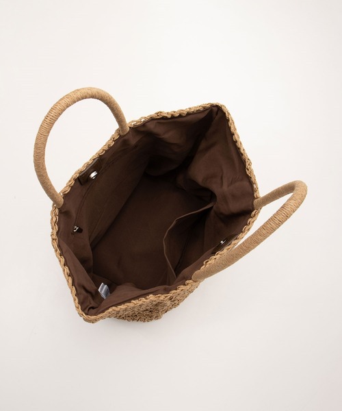 Honeys（ハニーズ）の「雑材シンプルトートＢａｇ（トートバッグ・レディース・ベージュ/キナリ/ブラウン・FREE）」の9枚目の写真