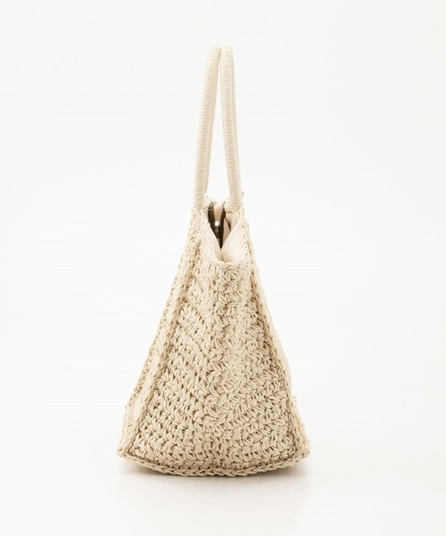 Honeys（ハニーズ）の「雑材シンプルトートＢａｇ（トートバッグ・レディース・ベージュ/キナリ/ブラウン・FREE）」の5枚目の写真