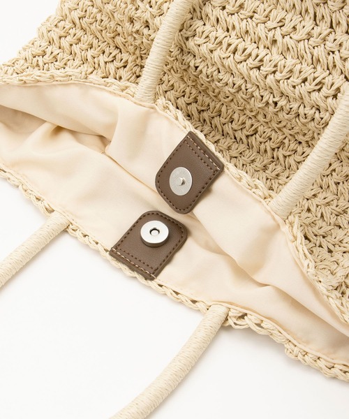 Honeys（ハニーズ）の「雑材シンプルトートＢａｇ（トートバッグ・レディース・ベージュ/キナリ/ブラウン・FREE）」の19枚目の写真