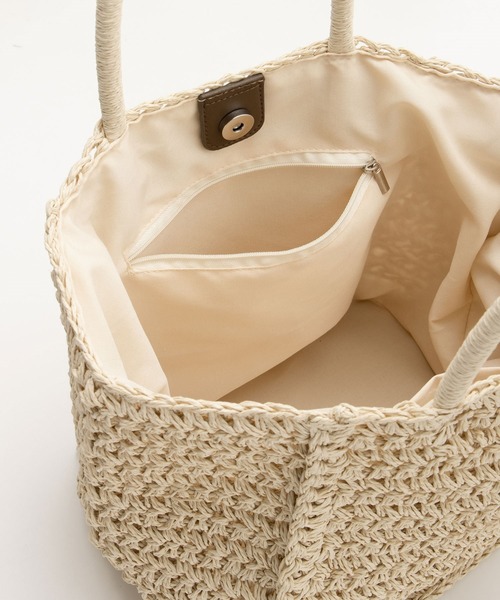 Honeys（ハニーズ）の「雑材シンプルトートＢａｇ（トートバッグ・レディース・ベージュ/キナリ/ブラウン・FREE）」の21枚目の写真