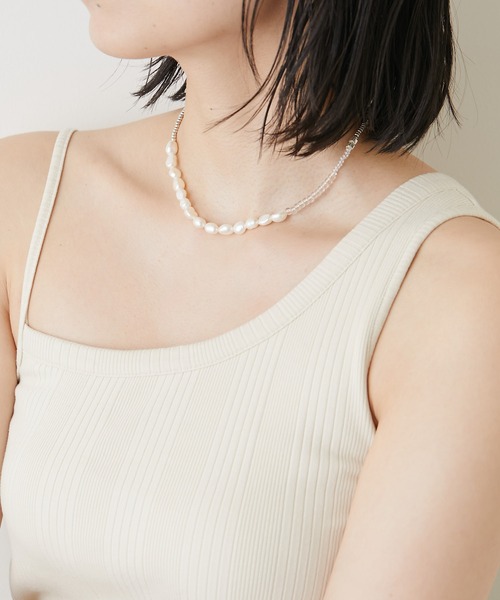 GALLARDAGALANTE（ガリャルダガランテ）の「ミックスパールショートネックレス【オンラインストア限定商品】（ネックレス・レディース・シルバー・FREE）」の6枚目の写真