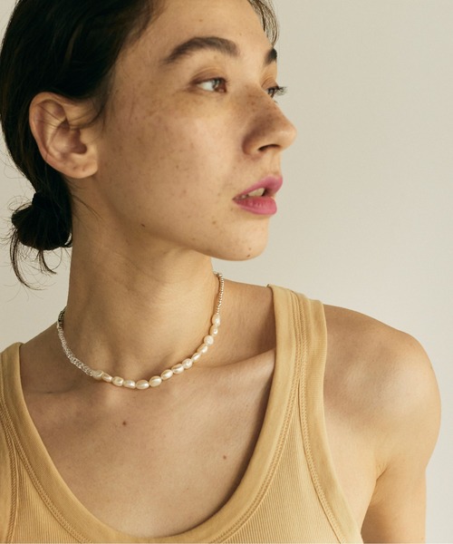 GALLARDAGALANTE（ガリャルダガランテ）の「ミックスパールショートネックレス【オンラインストア限定商品】（ネックレス・レディース・シルバー・FREE）」の3枚目の写真