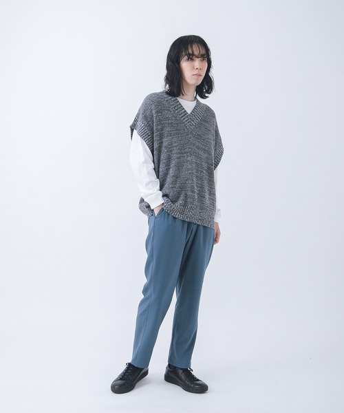URBAN RESEARCH(アーバンリサーチ)の「URBAN RESEARCH iD OVERSIZED MIXED KNIT VEST(ニット/セーター・メンズ・ブラック/パープル/グリーン・FREE)」の7枚目の写真