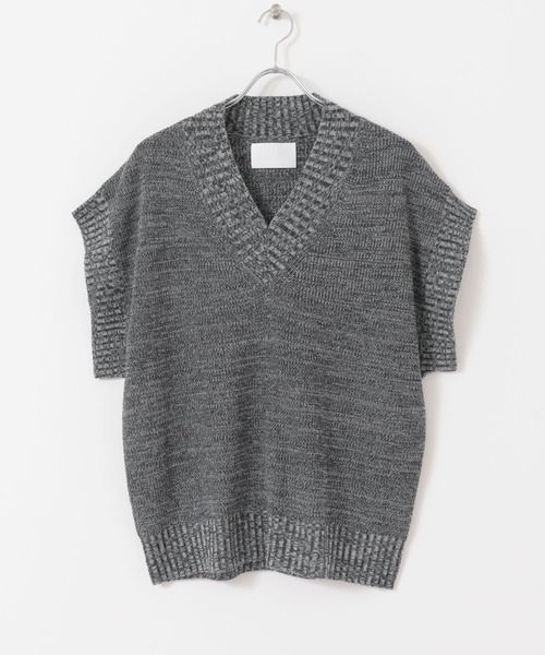 URBAN RESEARCH(アーバンリサーチ)の「URBAN RESEARCH iD OVERSIZED MIXED KNIT VEST(ニット/セーター・メンズ・ブラック/パープル/グリーン・FREE)」の10枚目の写真