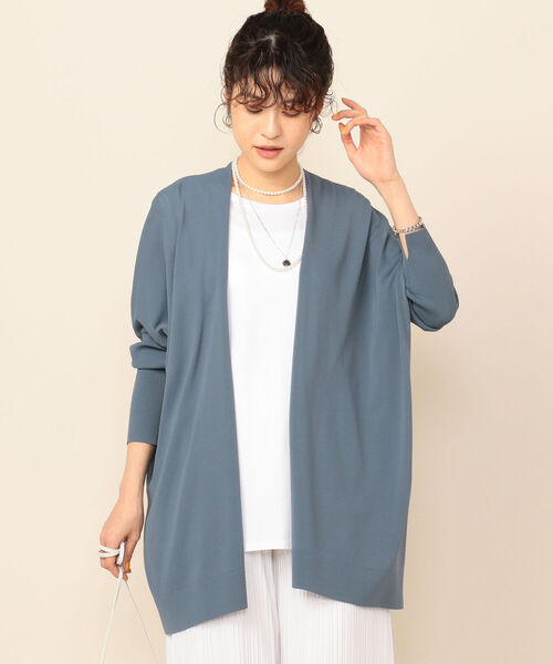 NOLLEY’S Sophi（ノーリーズソフィ）の「スクウェアはおり（カーディガン/ボレロ・レディース・チャコールグレー/ベージュ・38）」の11枚目の写真