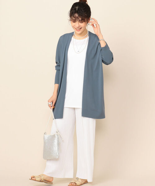 NOLLEY’S Sophi（ノーリーズソフィ）の「スクウェアはおり（カーディガン/ボレロ・レディース・チャコールグレー/ベージュ・38）」の6枚目の写真