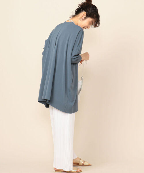 NOLLEY’S Sophi（ノーリーズソフィ）の「スクウェアはおり（カーディガン/ボレロ・レディース・チャコールグレー/ベージュ・38）」の8枚目の写真