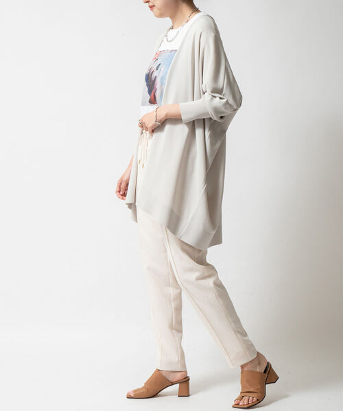 NOLLEY’S Sophi（ノーリーズソフィ）の「スクウェアはおり（カーディガン/ボレロ・レディース・チャコールグレー/ベージュ・38）」の17枚目の写真