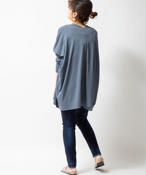 NOLLEY’S Sophi（ノーリーズソフィ）の「スクウェアはおり（カーディガン/ボレロ・レディース・チャコールグレー/ベージュ・38）」の14枚目の写真