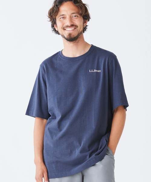 L.L.Bean（エルエルビーン）の「ジャパン・フィット　レイクウォッシュ・オーガニック・コットン・グラフィック・ティ、グラフィック 2 ジャパン・フィット（Tシャツ/カットソー・メンズ・ネイビー系/グリーン/ダークネイビー/オリーブドラブ/オレンジ/ホワイト/ネイビー系2/ダークグリーン/インディゴブルー/ホワイト系その他2・SMALL/MEDIUM/LARGE/X-LARGE/XX-LARGE）」の9枚目の写真