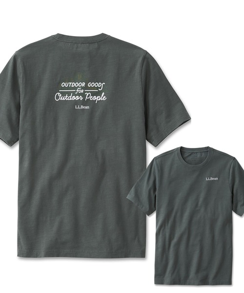 L.L.Bean（エルエルビーン）の「ジャパン・フィット　レイクウォッシュ・オーガニック・コットン・グラフィック・ティ、グラフィック 2 ジャパン・フィット（Tシャツ/カットソー・メンズ・ネイビー系/グリーン/ダークネイビー/オリーブドラブ/オレンジ/ホワイト/ネイビー系2/ダークグリーン/インディゴブルー/ホワイト系その他2・SMALL/MEDIUM/LARGE/X-LARGE/XX-LARGE）」の5枚目の写真