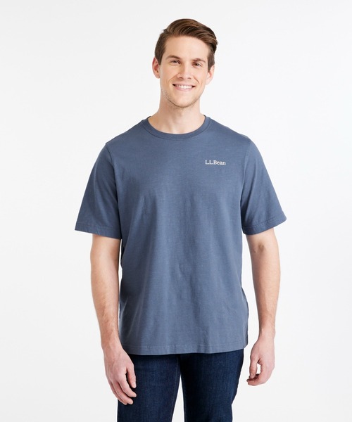 L.L.Bean（エルエルビーン）の「ジャパン・フィット　レイクウォッシュ・オーガニック・コットン・グラフィック・ティ、グラフィック 2 ジャパン・フィット（Tシャツ/カットソー・メンズ・ネイビー系/グリーン/ダークネイビー/オリーブドラブ/オレンジ/ホワイト/ネイビー系2/ダークグリーン/インディゴブルー/ホワイト系その他2・SMALL/MEDIUM/LARGE/X-LARGE/XX-LARGE）」の13枚目の写真