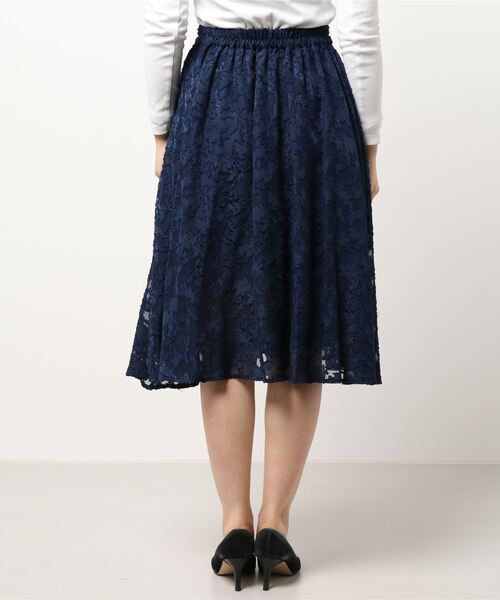 MEW'S REFINED CLOTHES（ミューズリファインドクローズ）の「シアージャガードタックフレアスカート（スカート・レディース・ホワイト/ライトグリーン/ライトブルー・MEDIUM）」の5枚目の写真