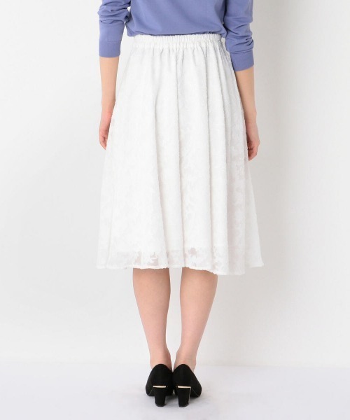 MEW'S REFINED CLOTHES（ミューズリファインドクローズ）の「シアージャガードタックフレアスカート（スカート・レディース・ホワイト/ライトグリーン/ライトブルー・MEDIUM）」の7枚目の写真