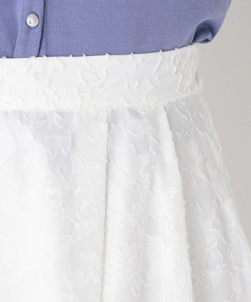 MEW'S REFINED CLOTHES（ミューズリファインドクローズ）の「シアージャガードタックフレアスカート（スカート・レディース・ホワイト/ライトグリーン/ライトブルー・MEDIUM）」の8枚目の写真