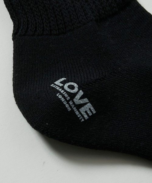 KATHARINE HAMNETT LONDON （キャサリンハムネットロンドン）の「KATHARINE HAMNETT LONDON/キャサリンハムネットロンドン Recover ribbon crew socks（ソックス/靴下・メンズ・ホワイト/ブラック・FREE/25-27CM）」の13枚目の写真