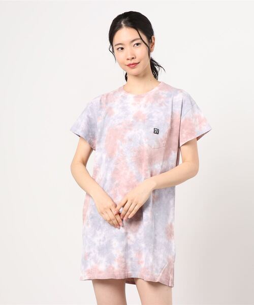 ROXY（ロキシー）の「ROXY/ロキシー   タイダイ柄Ｔシャツワンピース   RDR212021（ワンピース・レディース・ブルー/カーキ/パープル・S/M）」の14枚目の写真