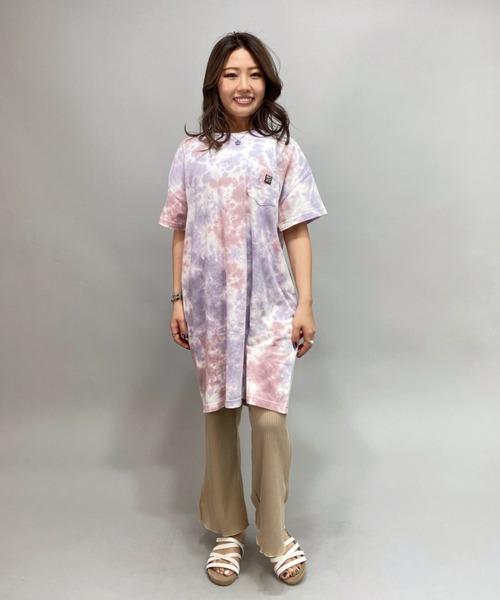 セール】ROXY/ロキシー タイダイ柄Tシャツワンピース RDR212021