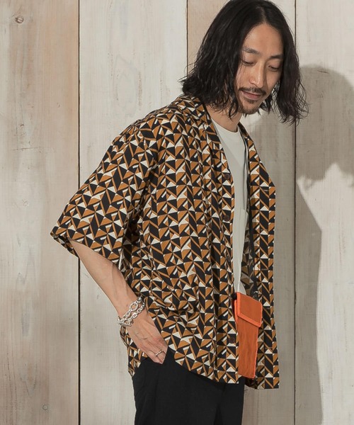 URBAN RESEARCH Sonny Label（アーバンリサーチサニーレーベル）の「オーバーサイズパターンシャツ（シャツ/ブラウス・メンズ・イエロー/オレンジ/グレー・LARGE/MEDIUM）」の12枚目の写真