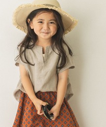 URBAN RESEARCH DOORS | リネンキーネックブラウス(KIDS)(シャツ/ブラウス)