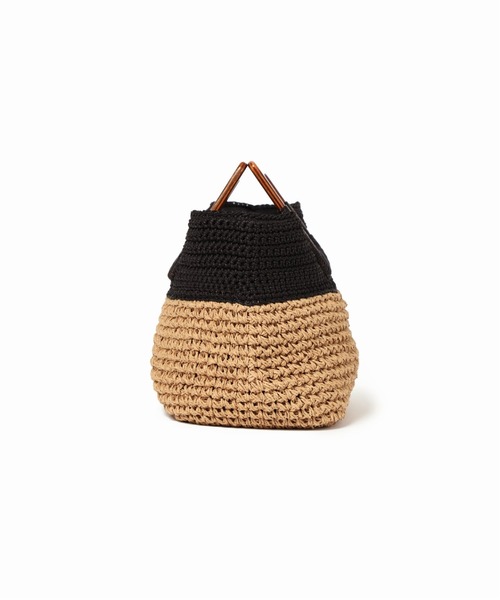 LE TALON（ルタロン）の「LE TALON ウッドハンドルペーパートート◆（トートバッグ・レディース・ブラック/ベージュ・FREE）」の12枚目の写真