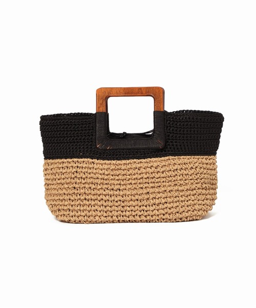 LE TALON（ルタロン）の「LE TALON ウッドハンドルペーパートート◆（トートバッグ・レディース・ブラック/ベージュ・FREE）」の10枚目の写真