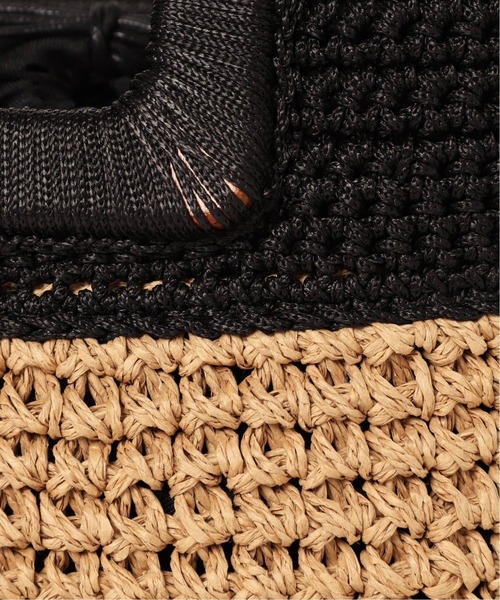 LE TALON（ルタロン）の「LE TALON ウッドハンドルペーパートート◆（トートバッグ・レディース・ブラック/ベージュ・FREE）」の5枚目の写真