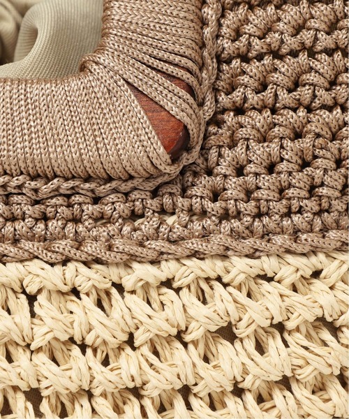 LE TALON（ルタロン）の「LE TALON ウッドハンドルペーパートート◆（トートバッグ・レディース・ブラック/ベージュ・FREE）」の13枚目の写真