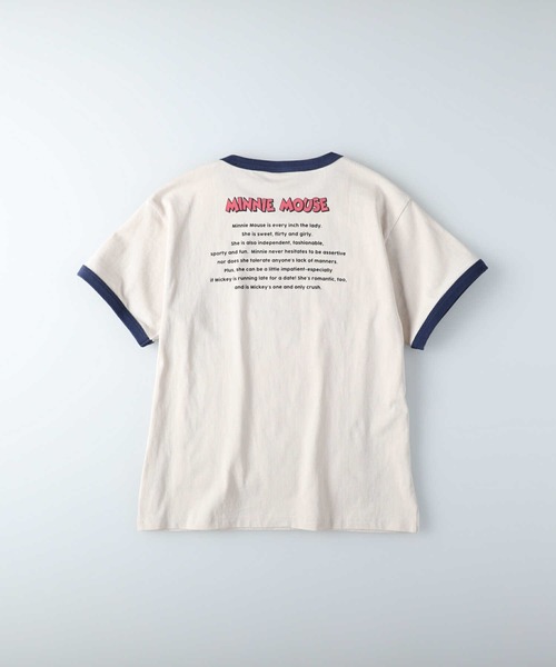 Disney(ディズニー)の「リンガーTシャツ(ミッキー/ミニー)(Tシャツ/カットソー・レディース・ネイビー/レッド・M/L)」の13枚目の写真