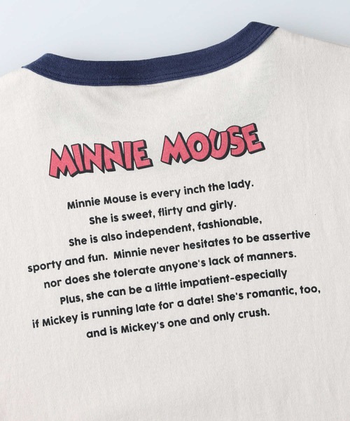 Disney(ディズニー)の「リンガーTシャツ(ミッキー/ミニー)(Tシャツ/カットソー・レディース・ネイビー/レッド・M/L)」の9枚目の写真