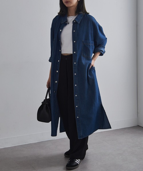 SETTO セット 新品未使用 NAVY シャツワンピース - メルカリ